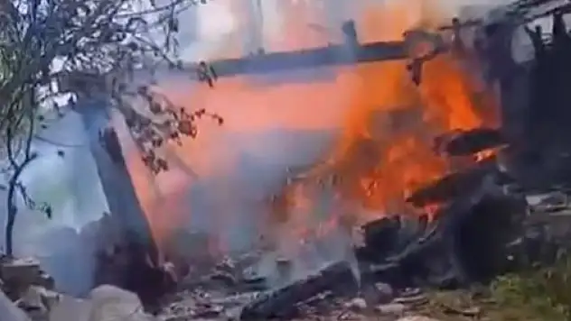 Kastamonu'da çıkan yangında samanlık küle döndü