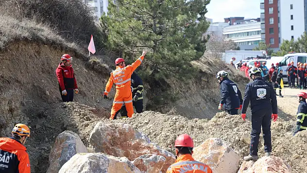 Kastamonu'da heyelan tatbikatı