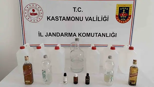 Kastamonu'da jandarmadan sahte içki operasyonu