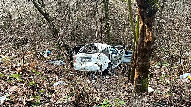 Kastamonu'da şarampole yuvarlanan otomobildeki yolcu hayatını kaybetti