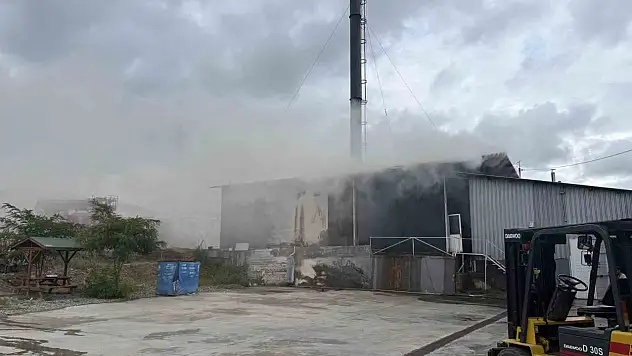 Kastamonu'da süt fabrikasının talaş silosunda çıkan yangın söndürüldü