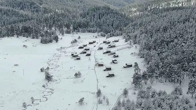 Kastamonu'nun yaylalarında kartpostallık kış görüntüleri