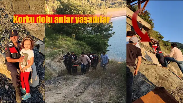 Kayalıklarda korku dolu anlar