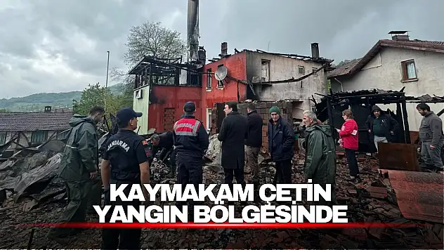 Kaymakam Çetin Yangın Bölgesinde