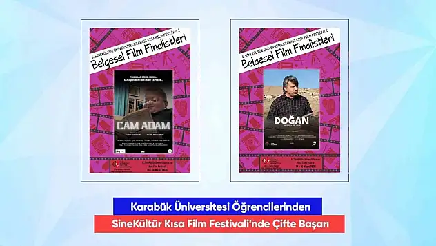 KBÜ öğrencilerinden SineKültür Kısa Film Festivali'nde çifte başarı
