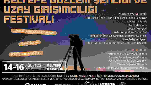 Keltepe'de gökyüzü ve bilim tutkunları buluşacak