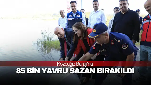 Kozcağız Barajı'na 85 Bin Yavru Sazan Bırakıldı