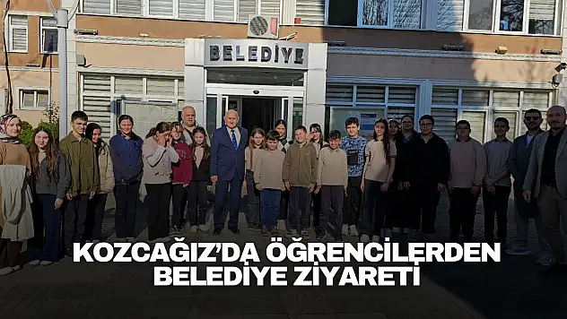 Kozcağız'da Öğrencilerden Belediye Ziyareti