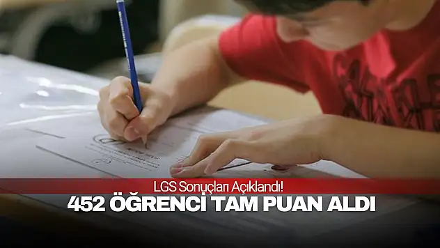LGS Sonuçları Açıklandı! 452 Öğrenci Tam Puan Aldı