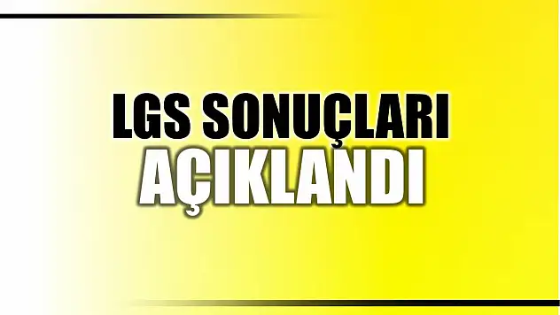 LGS sonuçları açıklandı