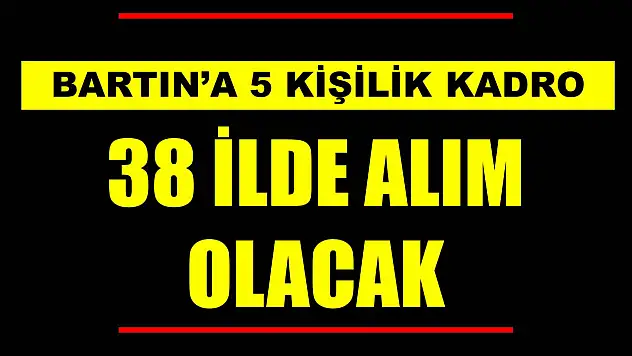 Listede Bartın'da var