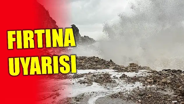 Meteorolojiden fırtına uyarısı