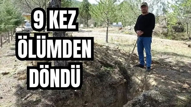 Mezarını kazmaya başladı