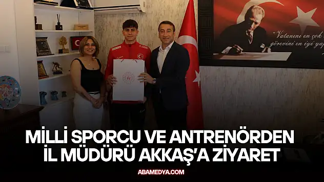 Milli Sporcu ve Antrenörden İl Müdürü Akkaş'a Ziyaret