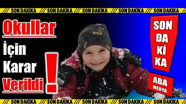 Okullar tatil edildi