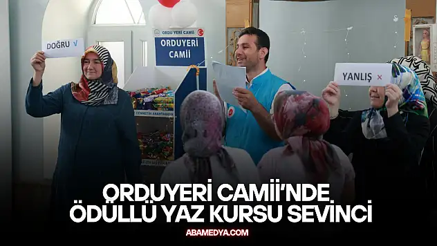 Orduyeri Camii'nde Ödüllü Yaz Kursu Sevinci