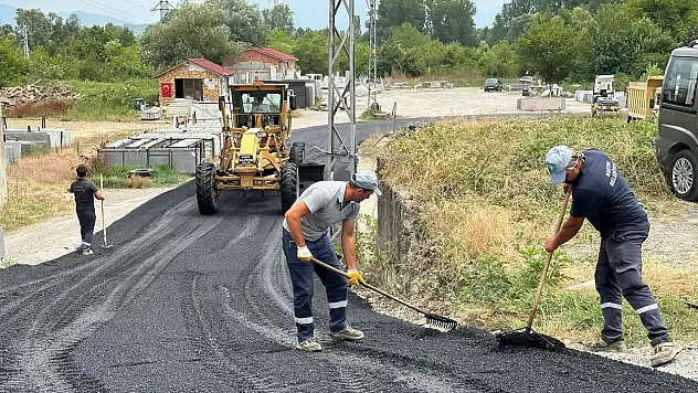 Orduyeri'nde asfalt çalışması