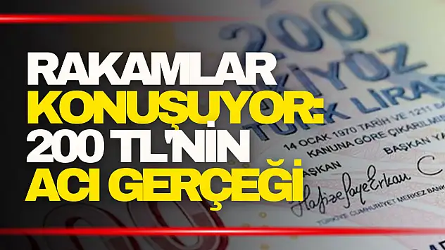Rakamlar Konuşuyor: 200 TL'nin Acı Gerçeği