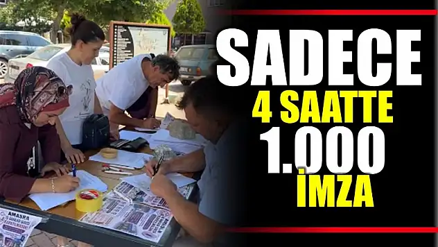 Sadece 4 saatte 1000 imza toplandı
