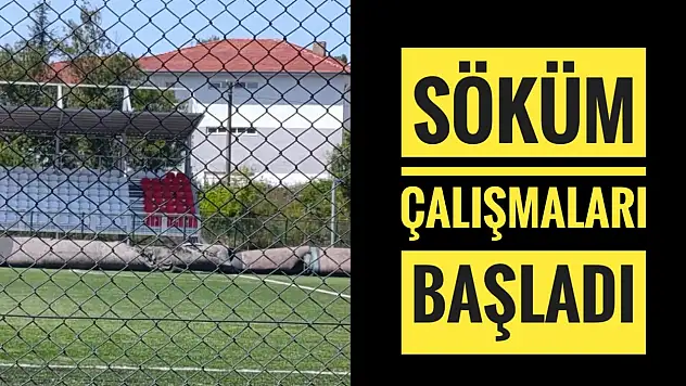 Sahada söküm çalışmaları başladı