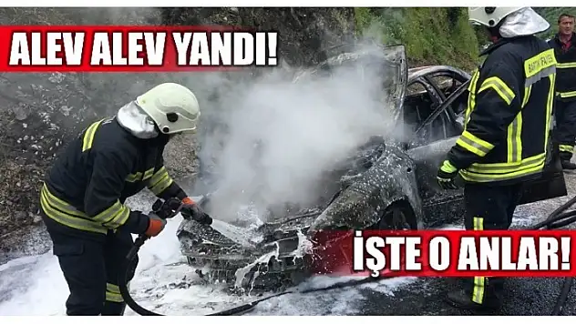 SEYİR HALİNDEKİ ARAÇ ALEV TOPUNA DÖNÜŞTÜ