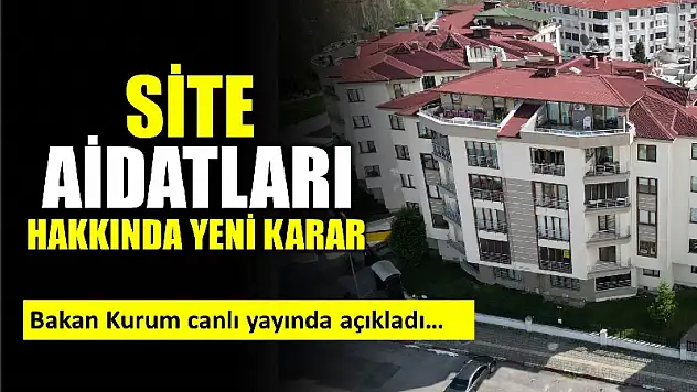 Site aidat ücretleri düzenlenecek