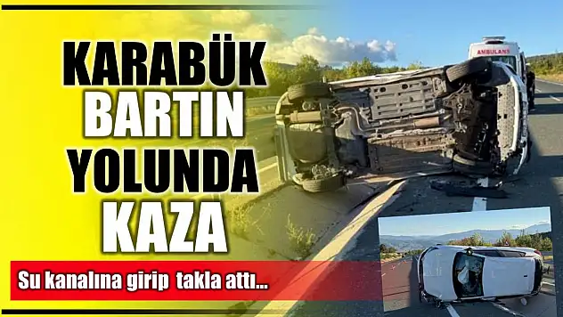 Su kanalına girip takla attı