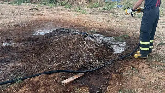 Talaş fabrikasında elektrik kutusundan yangın çıktı