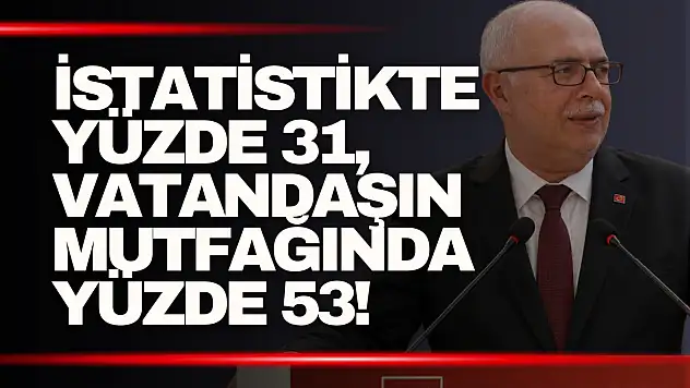 Talha Gizli: 'İstatistikte yüzde 31, vatandaşın mutfağında yüzde 53!