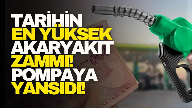 Tarihin En Yüksek Akaryakıt Zammı Pompaya Yansıdı