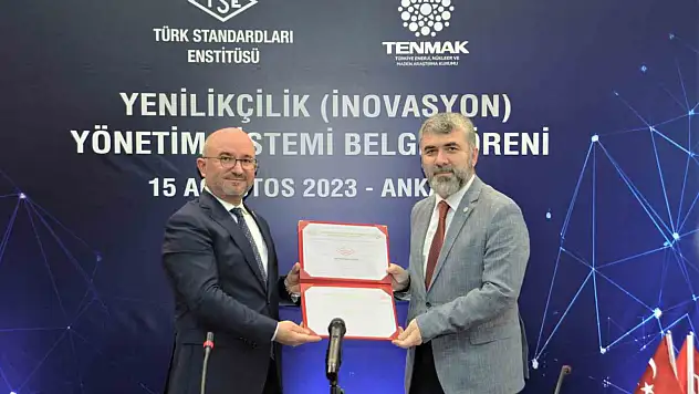 TSE'den TENMAK'a 'Yenilikçilik Yönetim Sistemi Belgesi'