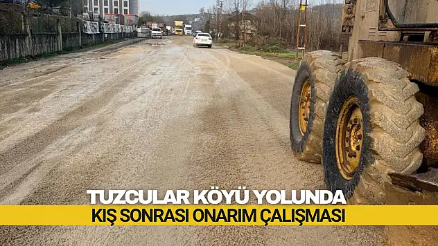 Tuzcular Köyü Yolunda Onarım Çalışması