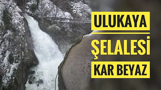 Ulukaya Şelalesinde kar manzarası