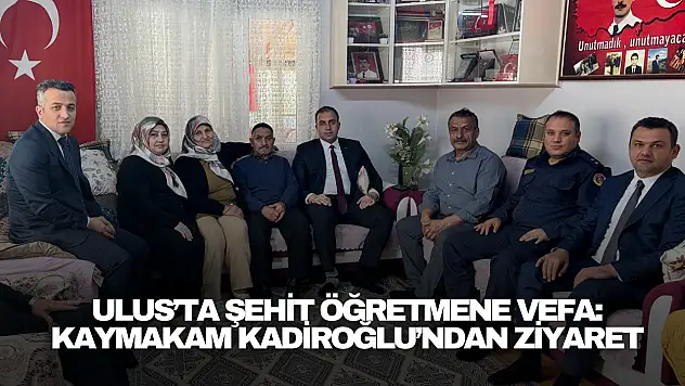 Ulus'ta Şehit Öğretmene Vefa