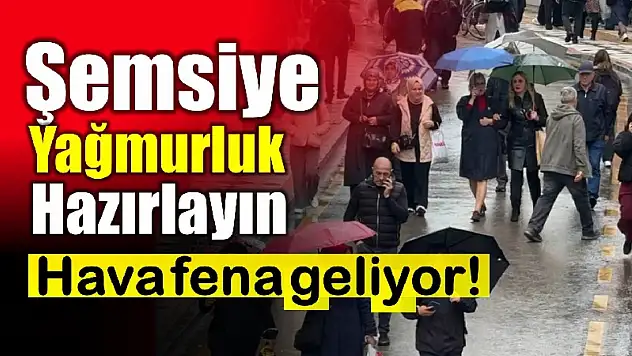Yağmurlu hava geliyor
