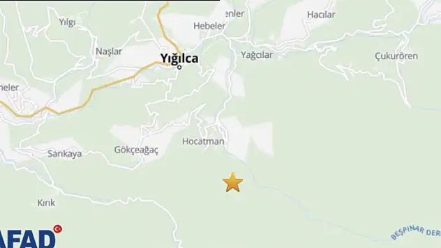 Yığılca'da 3.3 büyüklüğünde deprem meydana geldi