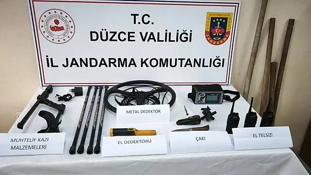 Kaçak kazıya Jandarma baskını