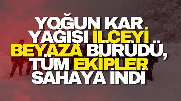 Yoğun Kar Yağışı İlçeyi Beyaza Bürüdü