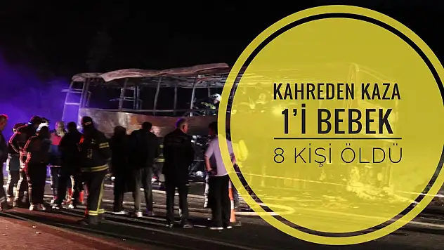 Yolcu otobüsü bariyerlere çarpıp yandı