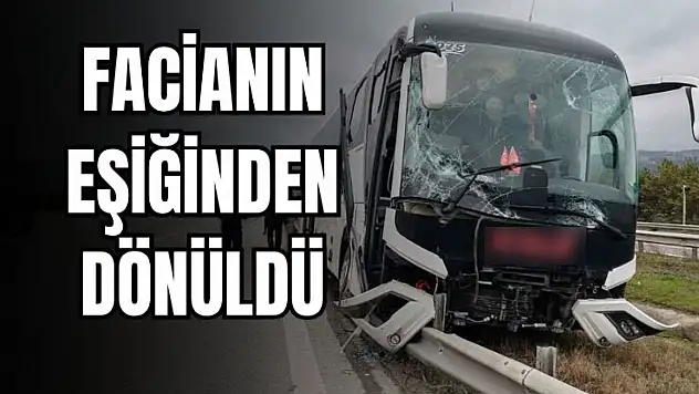 Yolcu otobüsü refüje savruldu