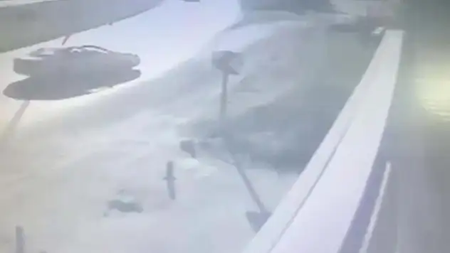 Zonguldak'ta 6 kişinin yaralandığı kaza güvenlik kamerasına yansıdı