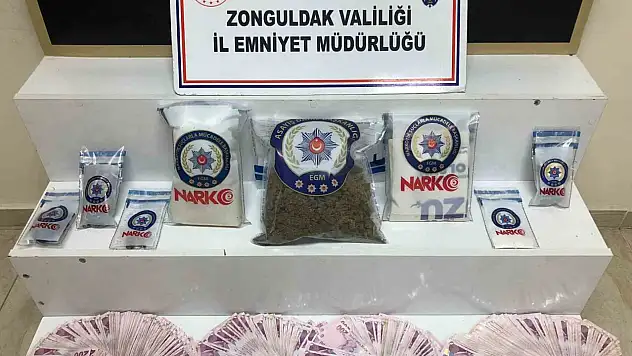 Zonguldak'ta uyuşturucu operasyonunda 2 şüpheli tutuklandı