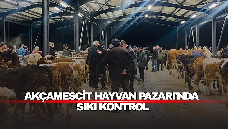 Akçamescit Hayvan Pazarı’nda Sıkı Kontrol