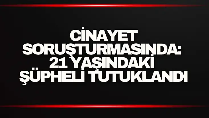 Cinayet Soruşturmasında: 21 Yaşındaki Şüpheli Tutuklandı