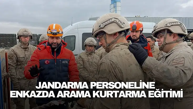 Jandarma Personeline Enkazda Arama Kurtarma Eğitimi
