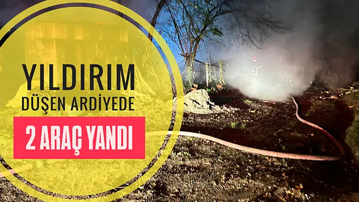 Yıldırım düştü yangın çıktı
