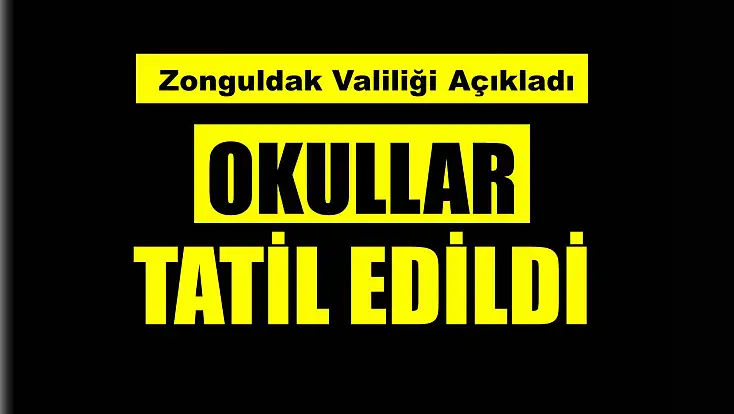 Zonguldak'ta okullar tatil edildi