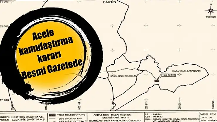 Acele kamulaştırma kararı Resmi Gazetede