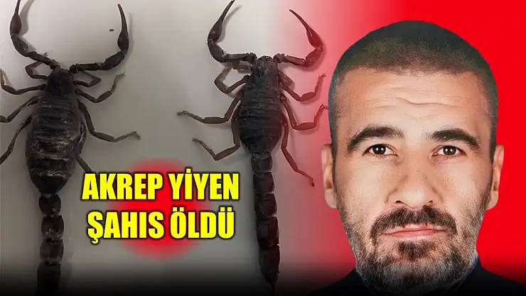 Akrep yiyen şahıs hayatını kaybetti