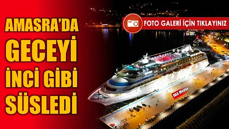 Amasra'da geceyi inci gibi süsledi